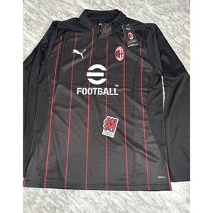 Puma ACM AC Milan PREMATCH 1/4 ZIP TOP soccer Italia Men's Medium 779345-07 NEW